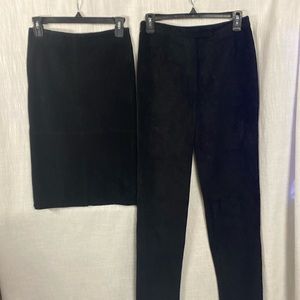 Size 4, black suede pants